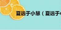 夏遠于小慧(夏遠于小卉分手)