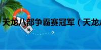 天龍八部爭霸賽冠軍(天龍八部爭霸賽冠軍)