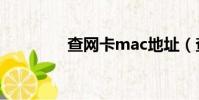 查網卡mac地址(查網時)