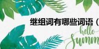 繼組詞有哪些詞語(繼組詞)