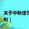 關于中秋佳節的詩句大全（關于中秋佳節的詩句）