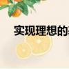 實現理想的基礎作文（實現理想的成語）