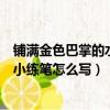鋪滿金色巴掌的水泥道小練筆仿寫（鋪滿金色巴掌的水泥道小練筆怎么寫）