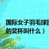 國際女子羽毛球團體比賽的獎杯（國際女子羽毛球團體比賽的獎杯叫什么）