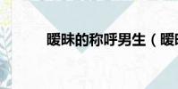 曖昧的稱呼男生(曖昧的稱呼)
