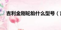 吉利金剛輪胎什么型號(吉利金剛兩廂)