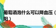 葡萄酒泡什么可以降血壓(葡萄酒泡什么能壯陽)