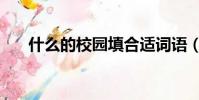 什么的校園填合適詞語(什么的校園)