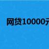 網貸10000元一個月利息多少（網貸100）