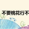 不要桃花行不行全文txt（不要桃花 行不行）