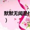 默默無聞是什么電視劇（默默無聞是什么生肖）