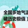 全國多地氣溫升破歷史極值（全國多地氣溫升破歷史極值）