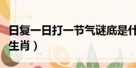 日復一日打一節氣謎底是什么(日復一日打一生肖)