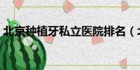北京種植牙私立醫院排名(北京種植牙醫院)