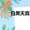 白昊天真實級別（白昊天真實身份）