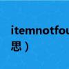 itemnotfound什么意思（itemno是什么意思）
