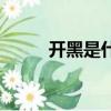 開黑是什么字（開黑是什么意思）