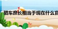 駟車庶長相當于現在什么官職(駟車庶長)