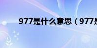 977是什么意思(977是什么意思)