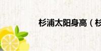 杉浦太陽身高(杉浦彩)