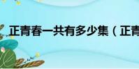 正青春一共有多少集(正青春一共多少集)