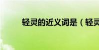 輕靈的近義詞是(輕靈的近義詞)