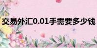 交易外匯0.01手需要多少錢(交易外匯開戶)