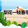 梨花一枝春帶雨（關于梨花一枝春帶雨的簡介）