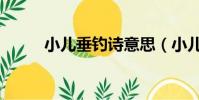 小兒垂釣詩意思(小兒垂釣詩意)