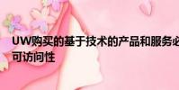 UW購買的基于技術的產品和服務必須對殘疾人具有內置的可訪問性