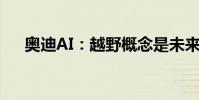 奧迪AI:越野概念是未來的瘋狂越野車