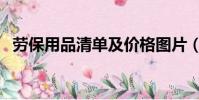 勞保用品清單及價格圖片(勞保用品清單)