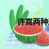 許嵩兩種悲劇歌詞（兩種悲劇歌詞）