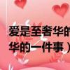 愛是至奢華的一件事小說免費閱讀（愛是至奢華的一件事）