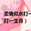 柔情似水打一生肖最佳答案是什么（柔情似水打一生肖）
