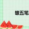 雄五筆怎么打（龍五筆怎么打）