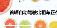 首輛自動駕駛出租車正在新加坡巡游