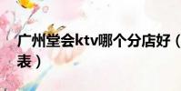 廣州堂會ktv哪個分店好(廣州堂會ktv價格表)