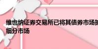 維也納證券交易所已將其債券市場擴展為優質公司債券的新細分市場
