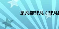 是凡卻非凡(非凡的什么)