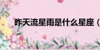 昨天流星雨是什么星座(昨天流星雨)