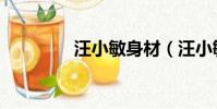 汪小敏身材(汪小敏整容)