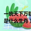 一統天下萬載春是什么生肖（一統江山萬載春是什么生肖）