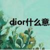 dior什么意思網絡用語（dior什么意思）