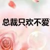 總裁只歡不愛TXT下載（總裁只歡不愛結局）