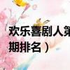 歡樂喜劇人第二季排名前十（歡樂喜劇人第三期排名）