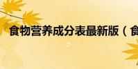 食物營養成分表最新版(食物營養成分表)