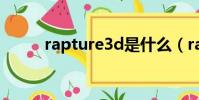 rapture3d是什么(rapture3d)