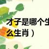 才子是哪個生肖佳人是哪個生肖（才子佳人什么生肖）