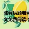 陸羿辰顧若熙小說免費閱讀（顧若熙陸弈辰全文免費閱讀）